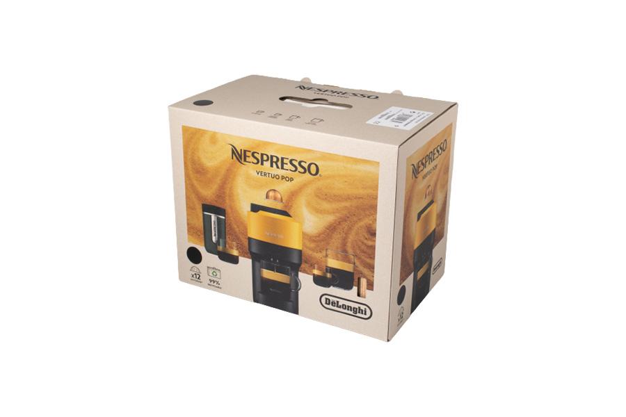 De doos van een Nespresso koffieapparaat