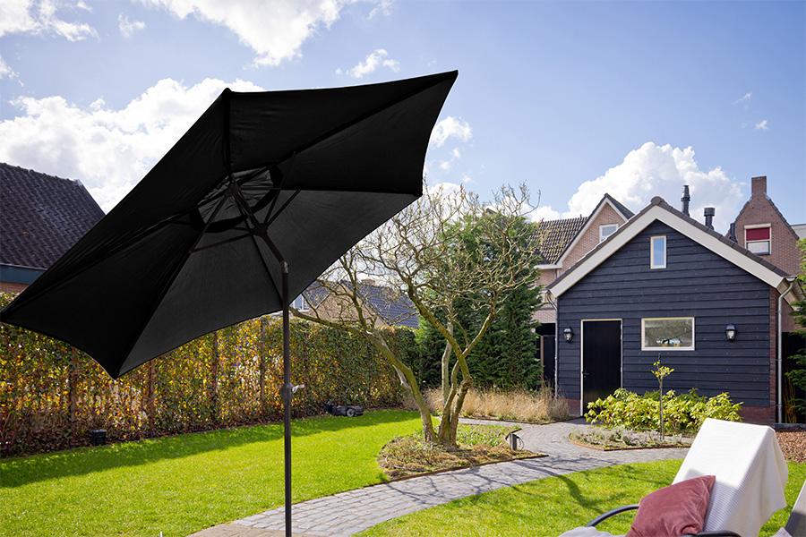 XXL parasol beige of zwart (⌀ 3 m)