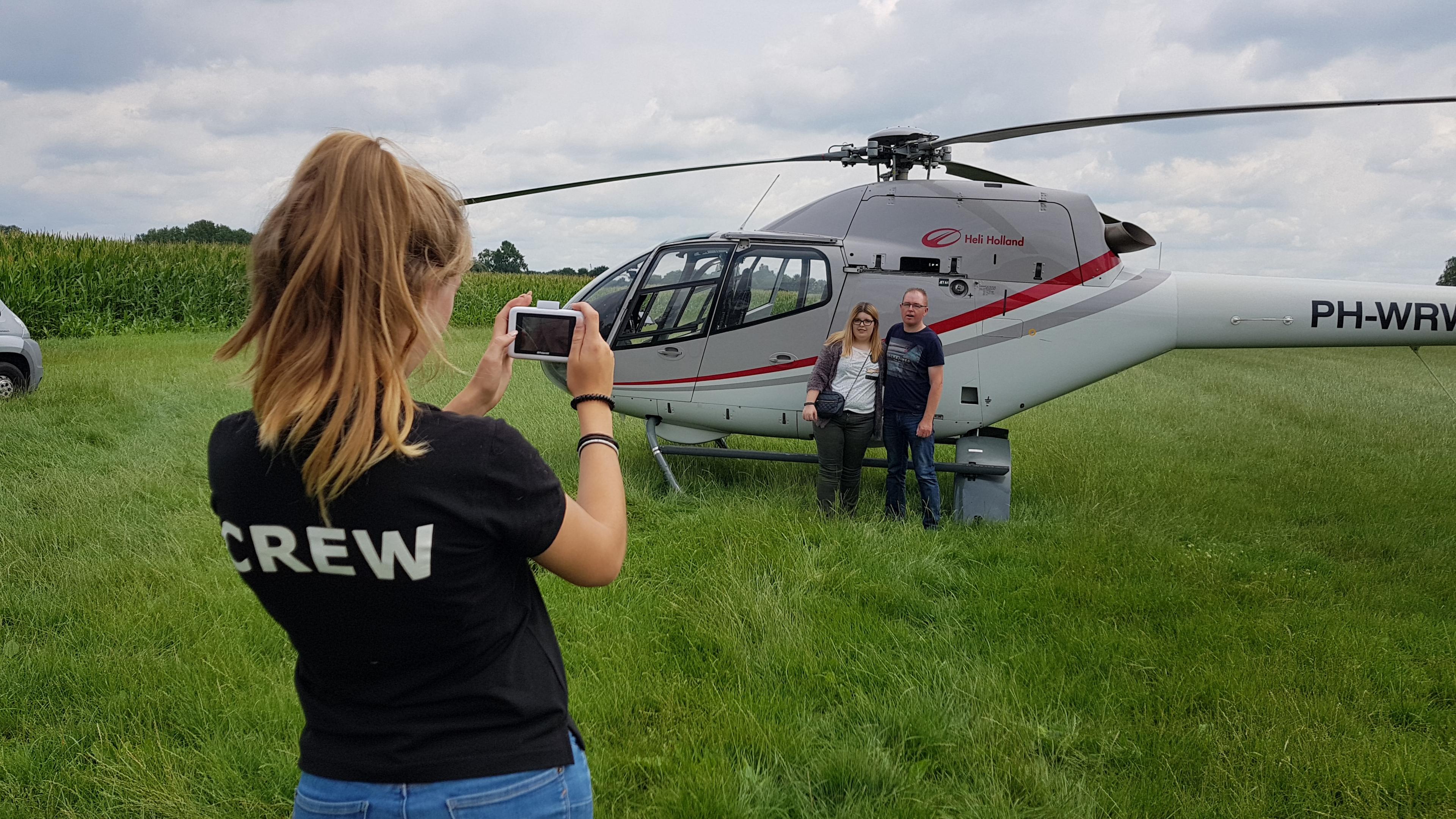 Helikoptervlucht boven Nederland of België
