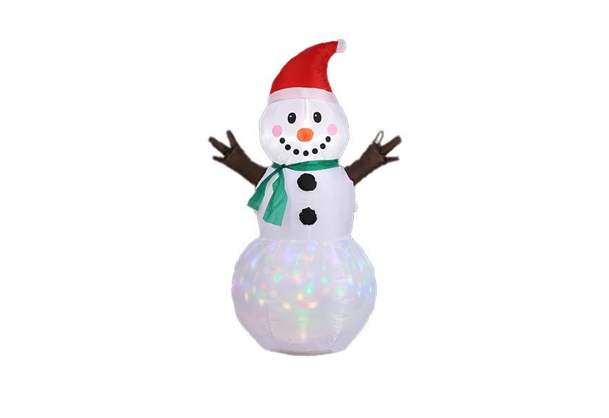 Sneeuwpop opblaasbaar met ledlicht (hoogte: 120 cm)