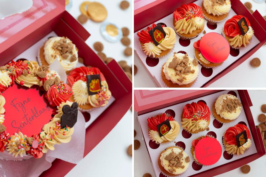 Heerlijke sinterklaas-cupcakes óf taart + cupcakes, afhalen bij Zoet! Hoorn in Zwaag