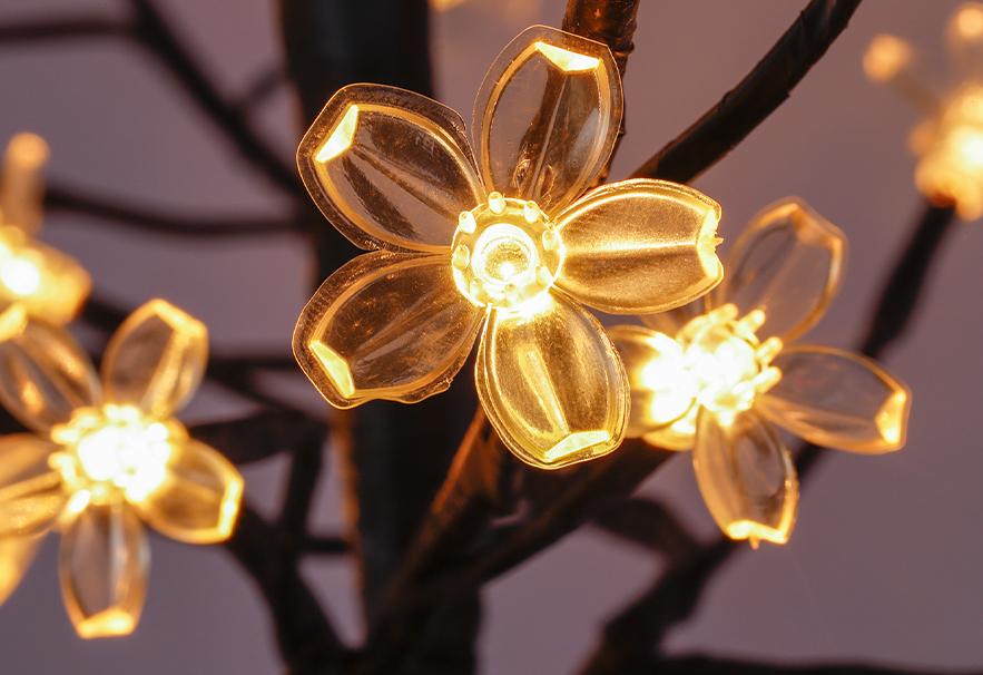 Lichtboom met bloemetjes (150 cm)