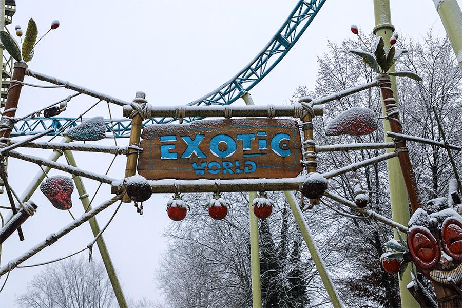 Exotic area Walibi Winter Belgium
