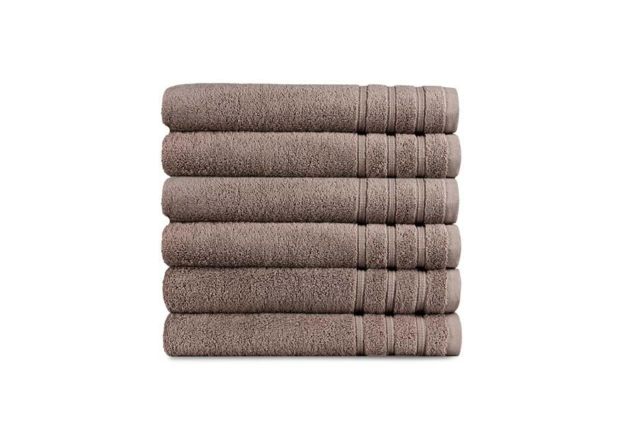 Set van 6 luxe handdoeken taupe EMSA Bedding (50 x 100 cm)