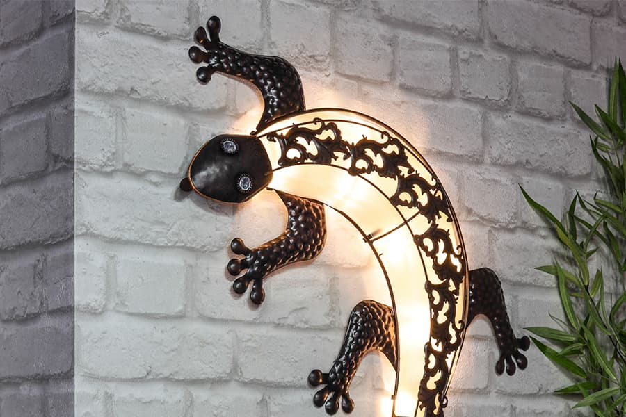 Led gekko wanddecoratie