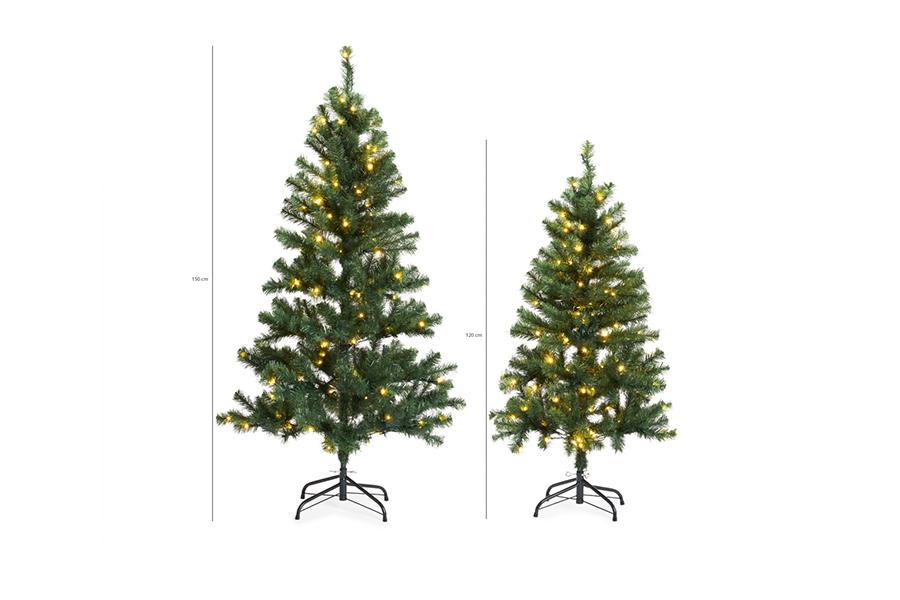Kunstkerstboom met verlichting (120 of 150 cm)