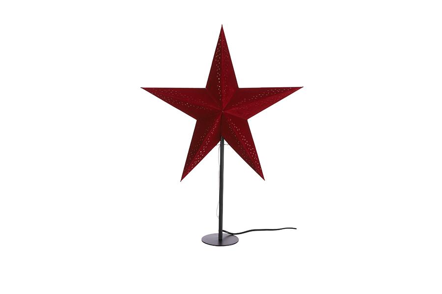 Tafellamp in de vorm van een ster (rood)