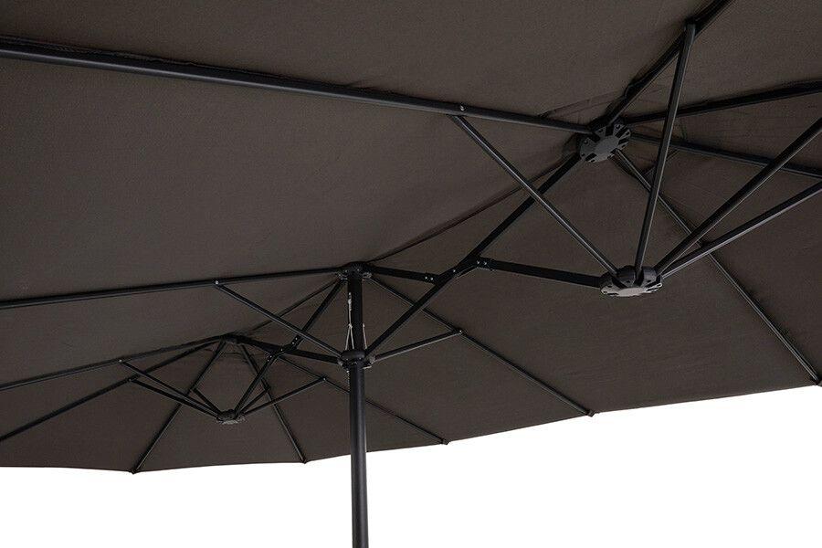 Dubbele parasol met zwengel (450 x 270 cm)